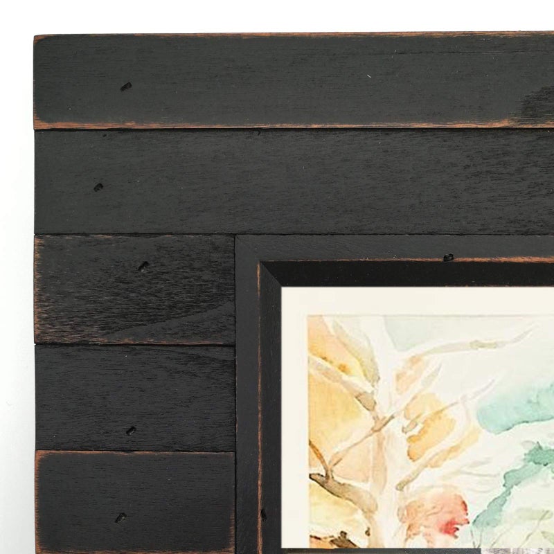 Eosglac 4x6 Collage Picture Frame Distressed Black, 3-Opening Timbermount Rustic Photo Frame with Wood Siding Look, Wall Mounting Display - Image 3